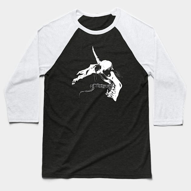 Unicorn Remains Baseball T-Shirt by Opalescents